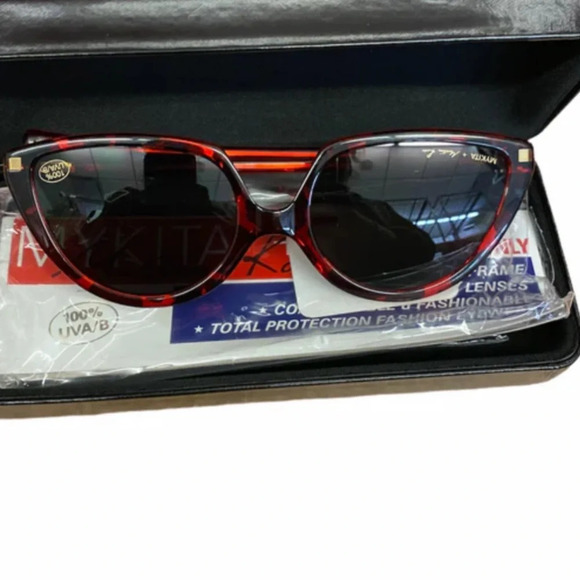 Martine Rose X Mykita Edition red & black Giraffe SOS Sunglasses designer rare main image 4